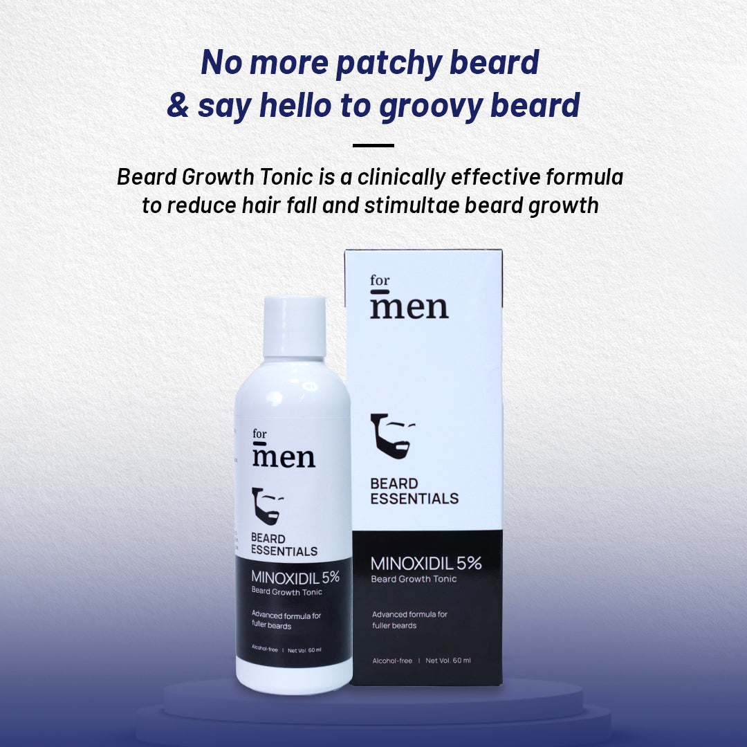 ForMen Minoxidil 5% Beard Growth Tonic to Reduce Hair Fall and Stimulate Beard Growth