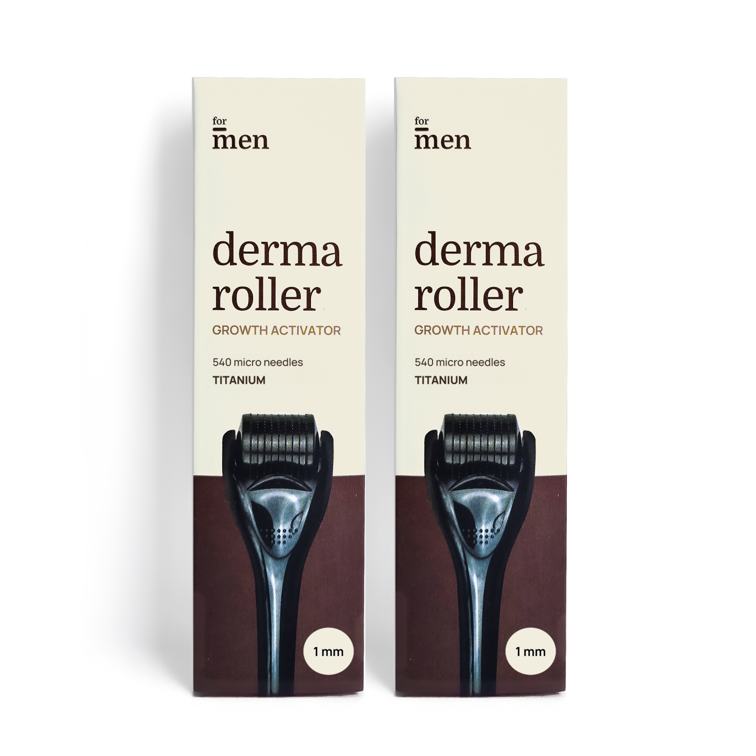 Derma Roller 1mm | Titanium - Pack of 2