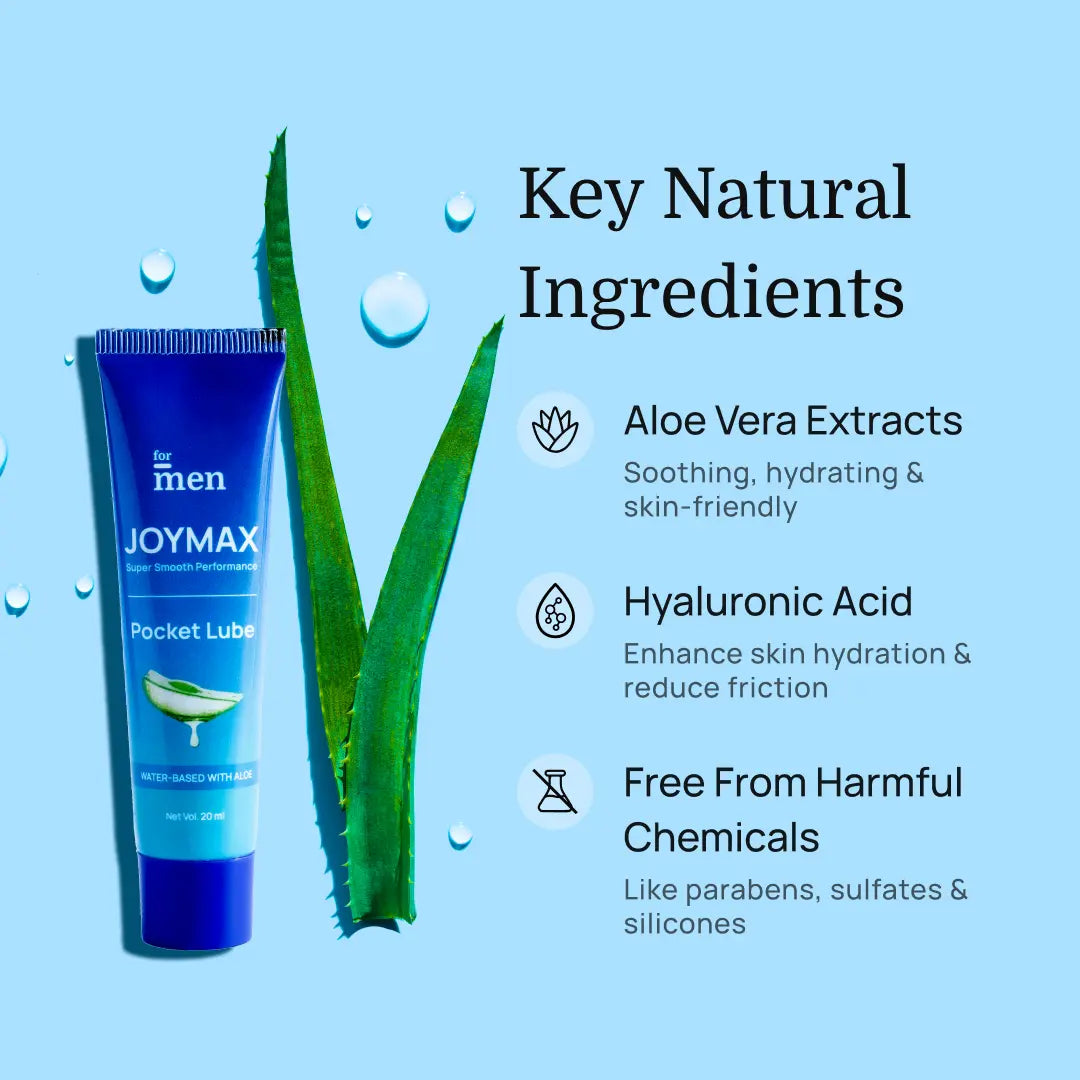 Pocket Natural Intimate Lube – Water-Based with Aloe Vera (20ml)